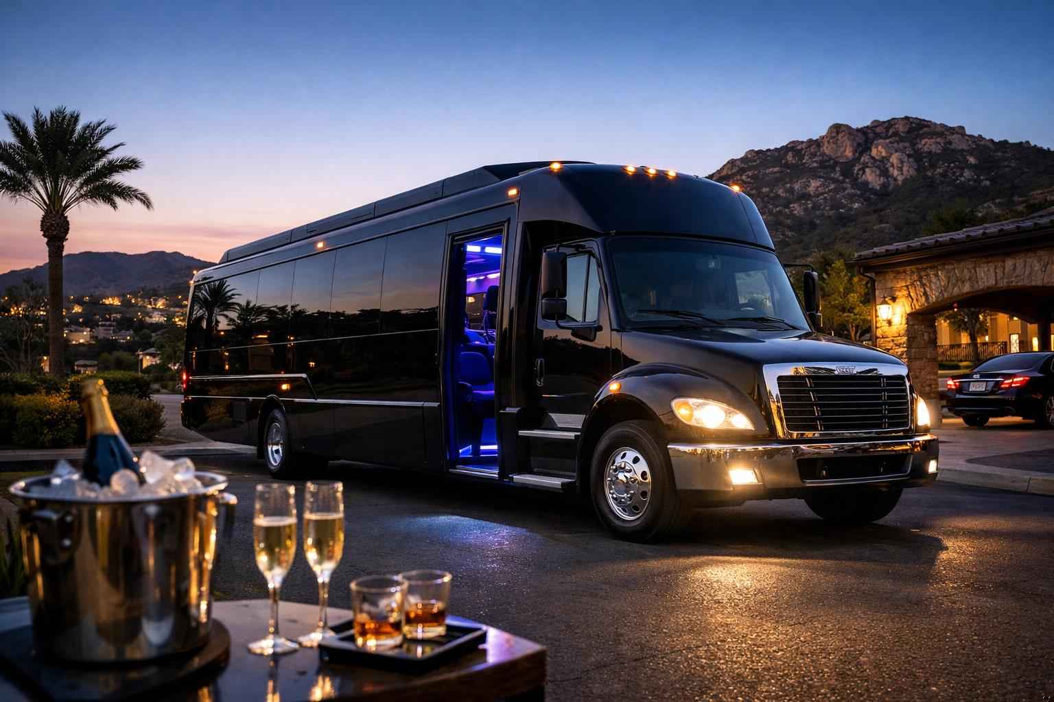 Black Party Bus Rental In Poway California Black Party Bus Rental Near Me Poway Ca