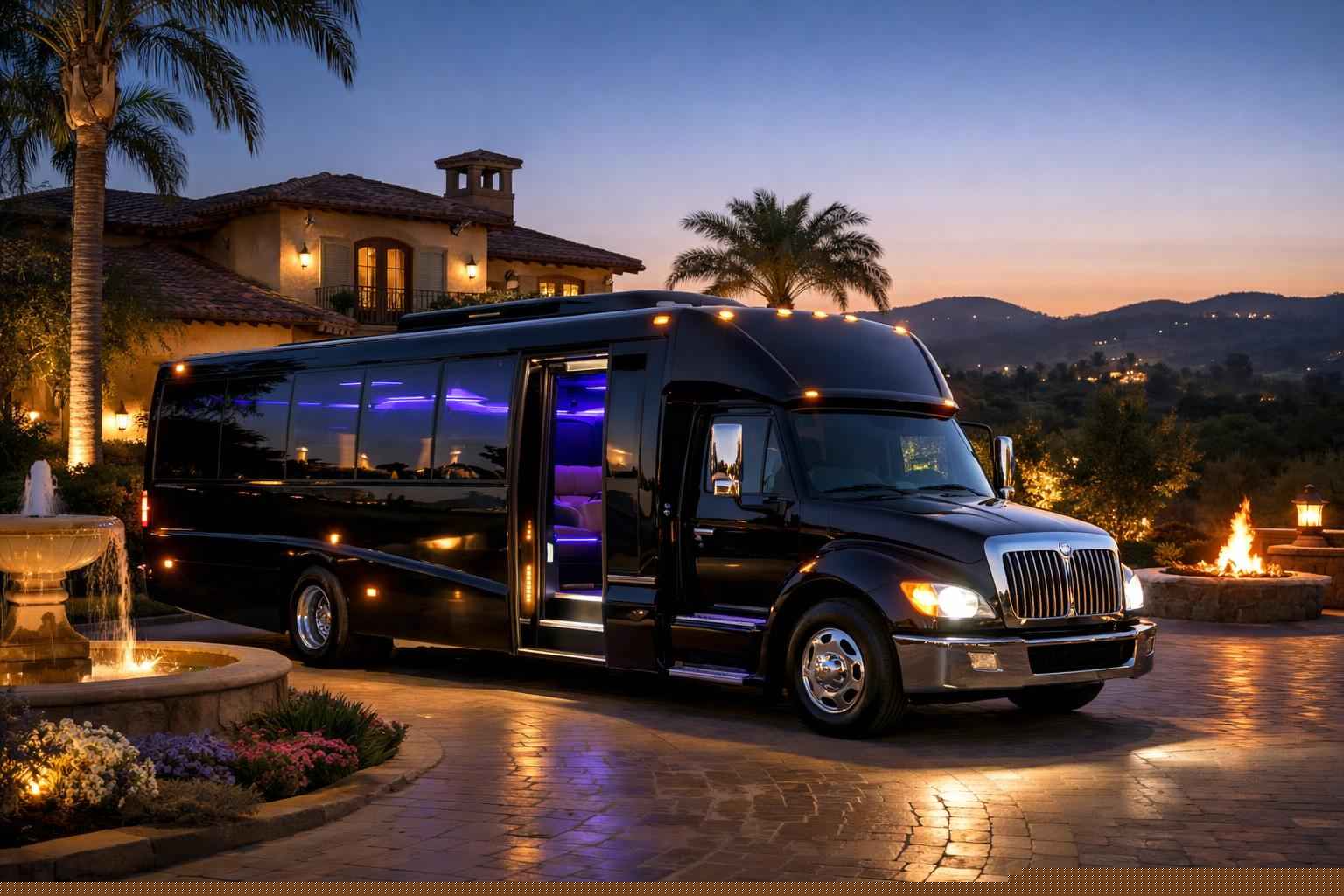 Black Party Bus Rental In Rancho Santa Fe California Black Party Bus Rental Near Me Rancho Santa Fe Ca