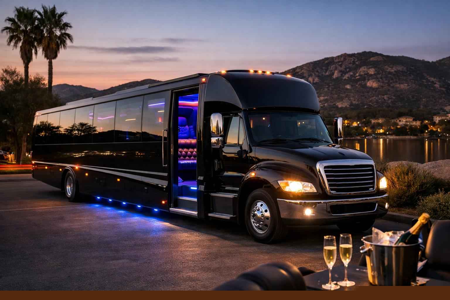 Black Party Bus Rental Near Me Santee Ca