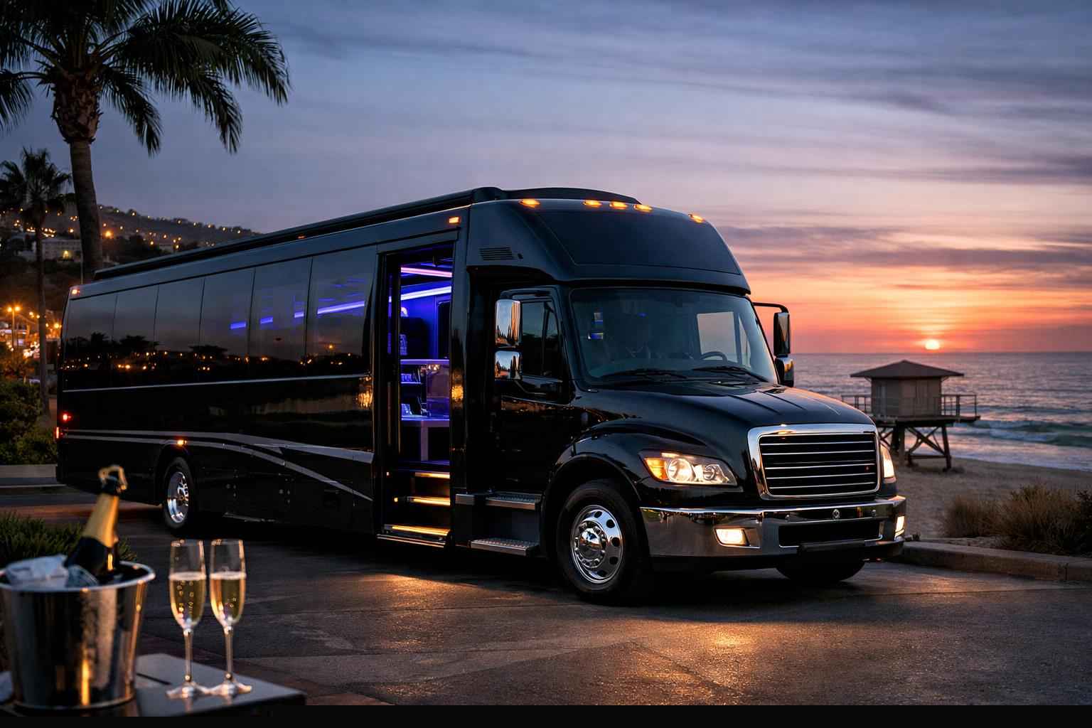 Black Party Bus Rental Near Me Solana Beach Ca