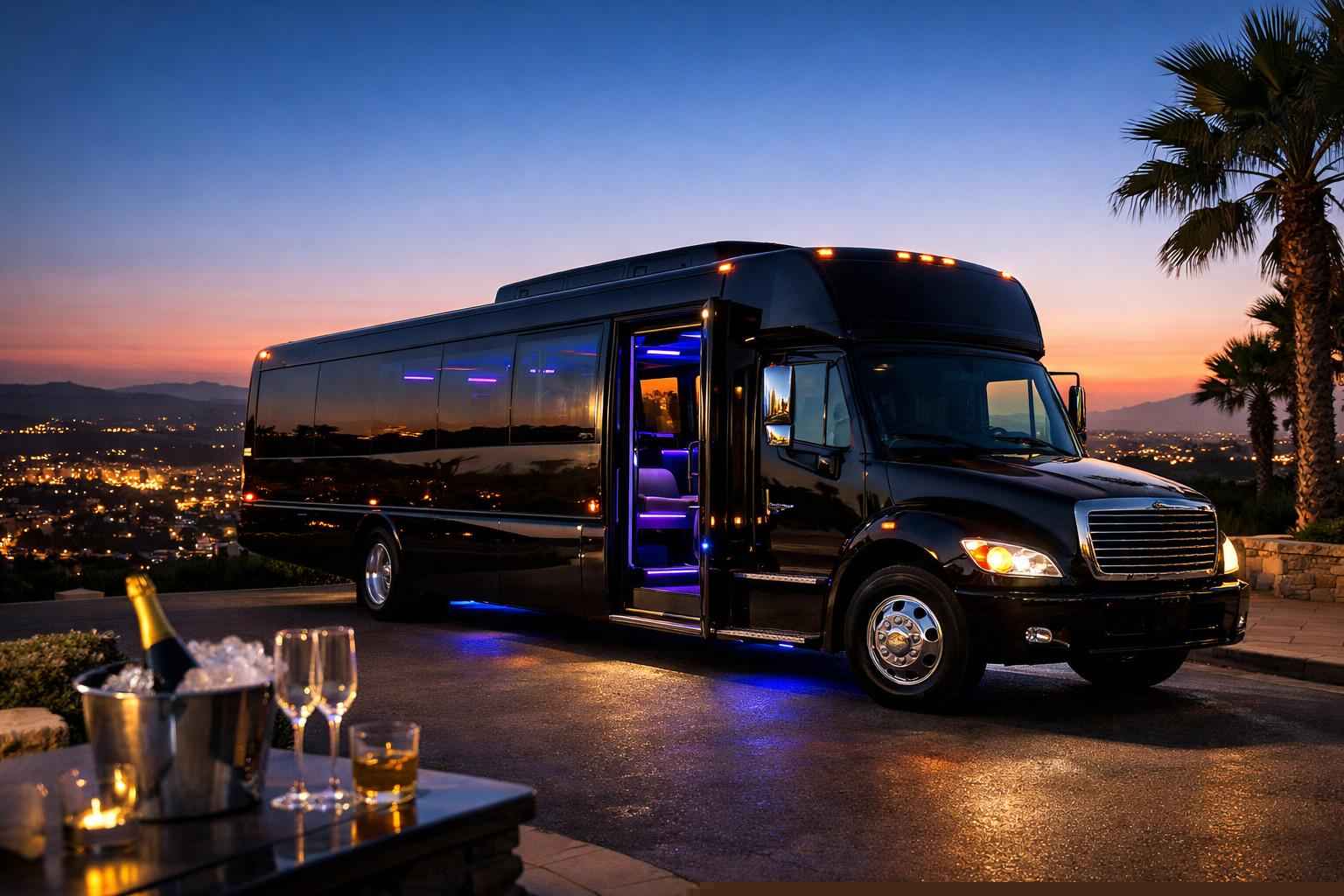 Black Party Bus Rental Near Me Vista Ca