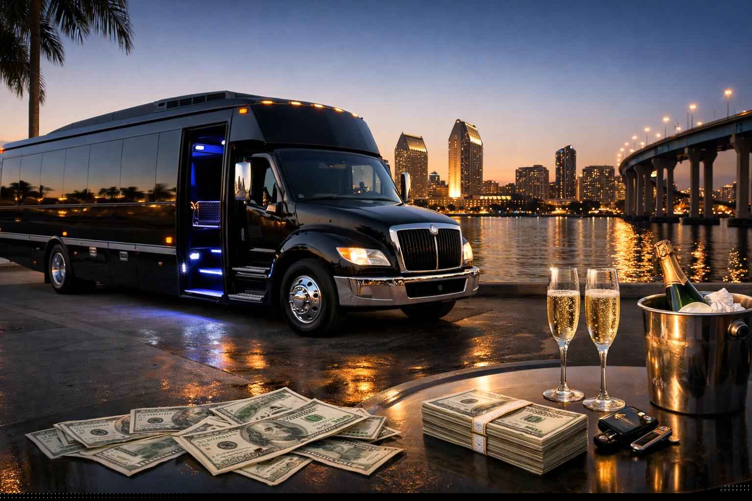 Black Party Bus Rental Prices In Coronado Ca