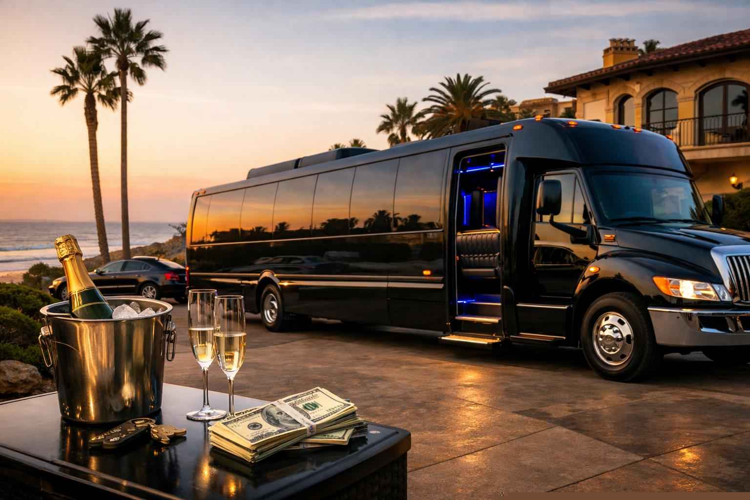 Black Party Bus Rental Prices In Del Mar Ca
