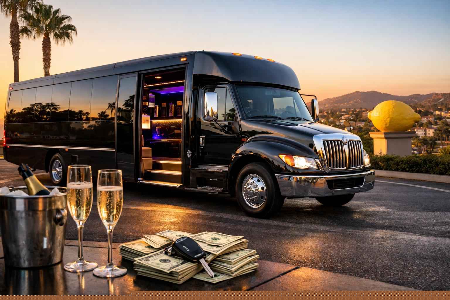 Black Party Bus Rental Prices In Lemon Grove Ca