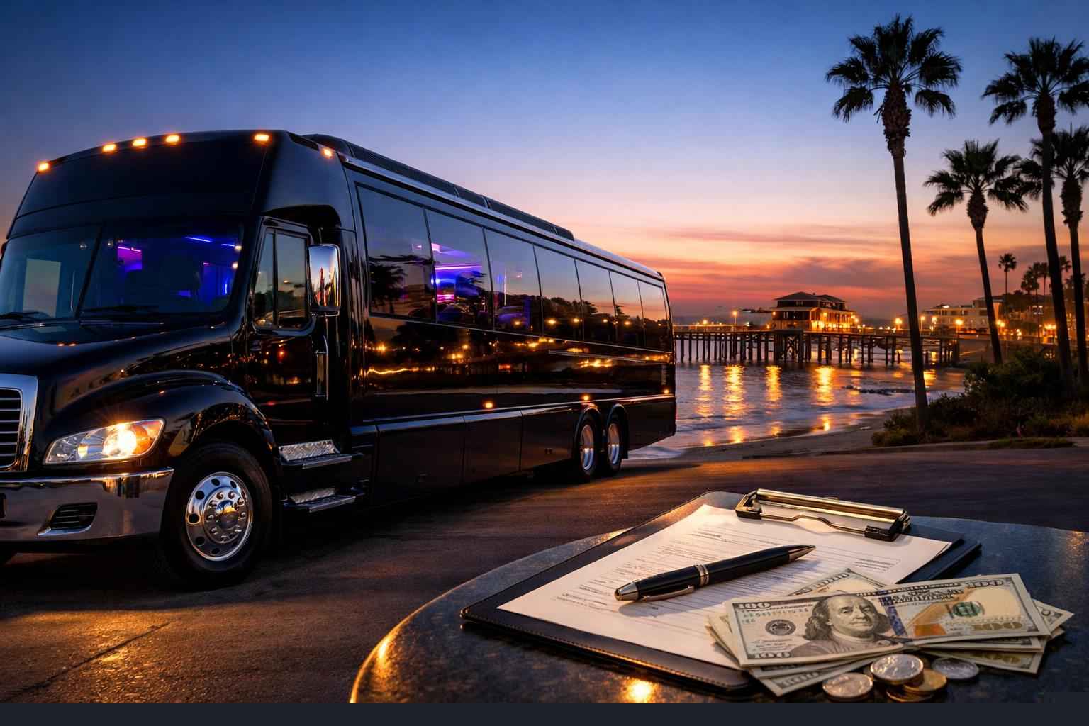 Black Party Bus Rental Prices In Oceanside Ca