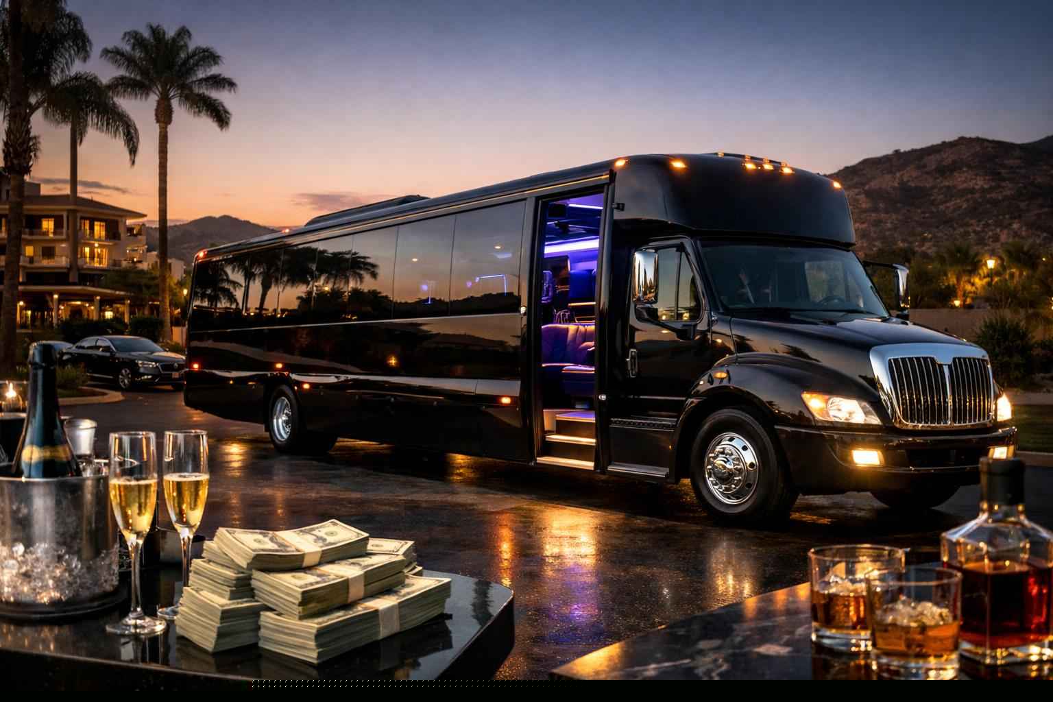 Black Party Bus Rental Prices In Santee Ca