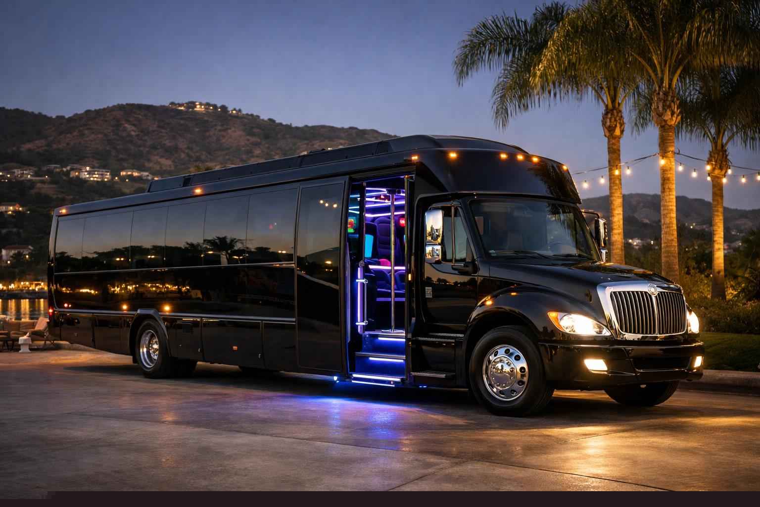 Black Party Bus Rental Santee Ca
