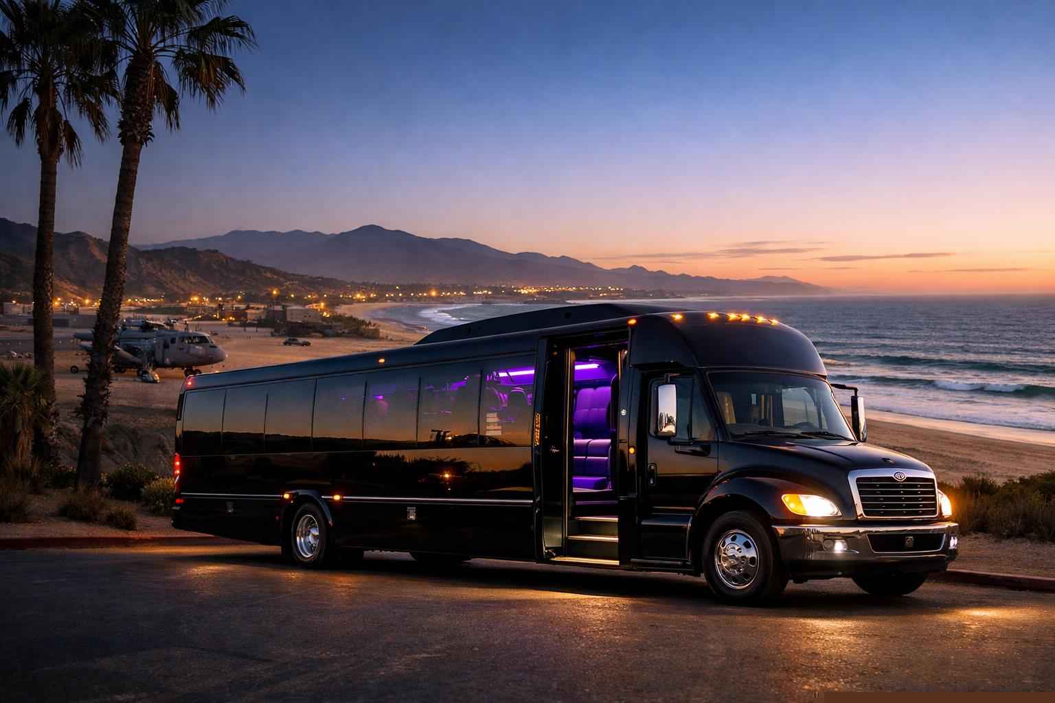 Black Party Bus Rental In Camp Pendleton South California Black Party Bus Rental Services In Camp Pendleton South California