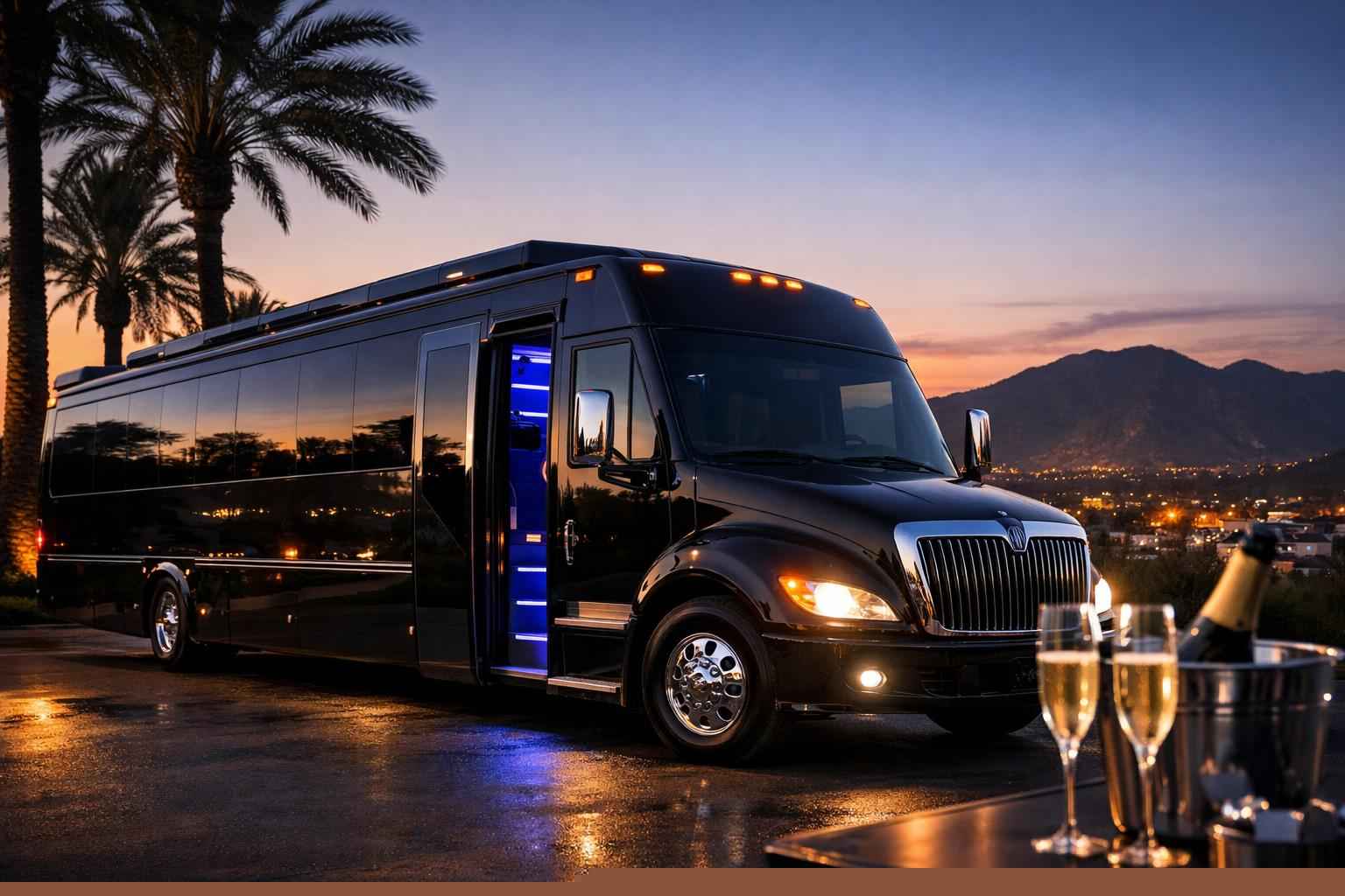 Black Party Bus Rental Services In El Cajon California