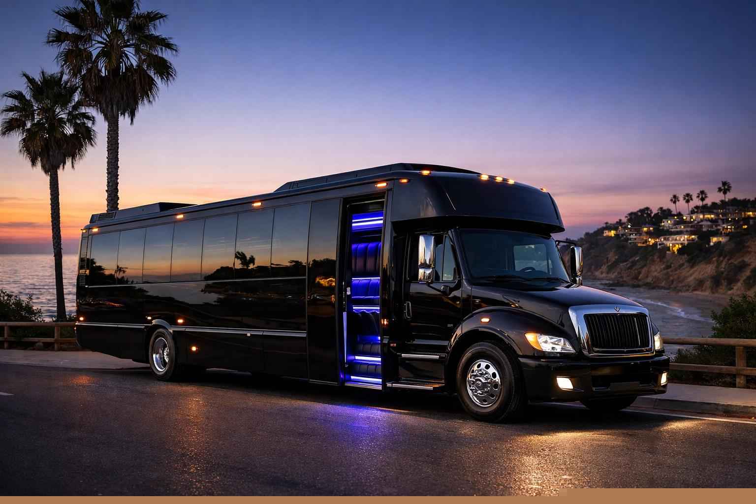 Black Party Bus Rental Services In Encinitas California