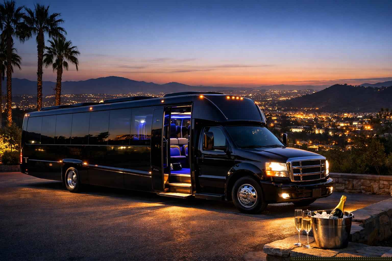 Black Party Bus Rental Services In Escondido California