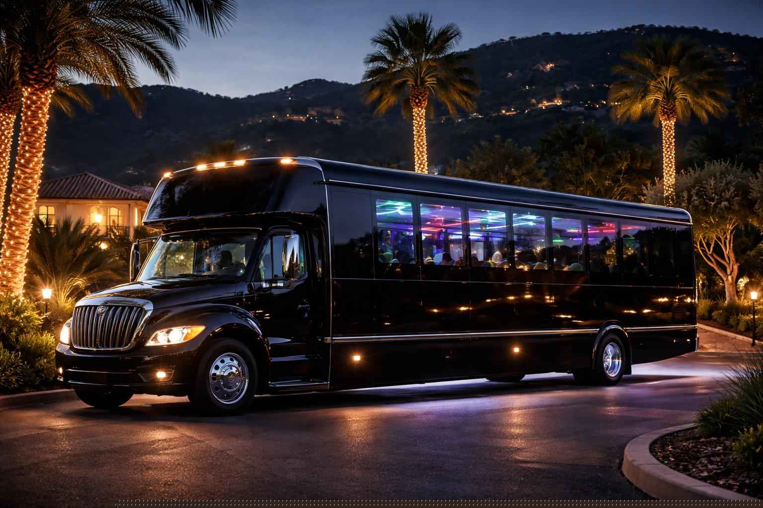 Black Party Bus Rental Services In Jamul California