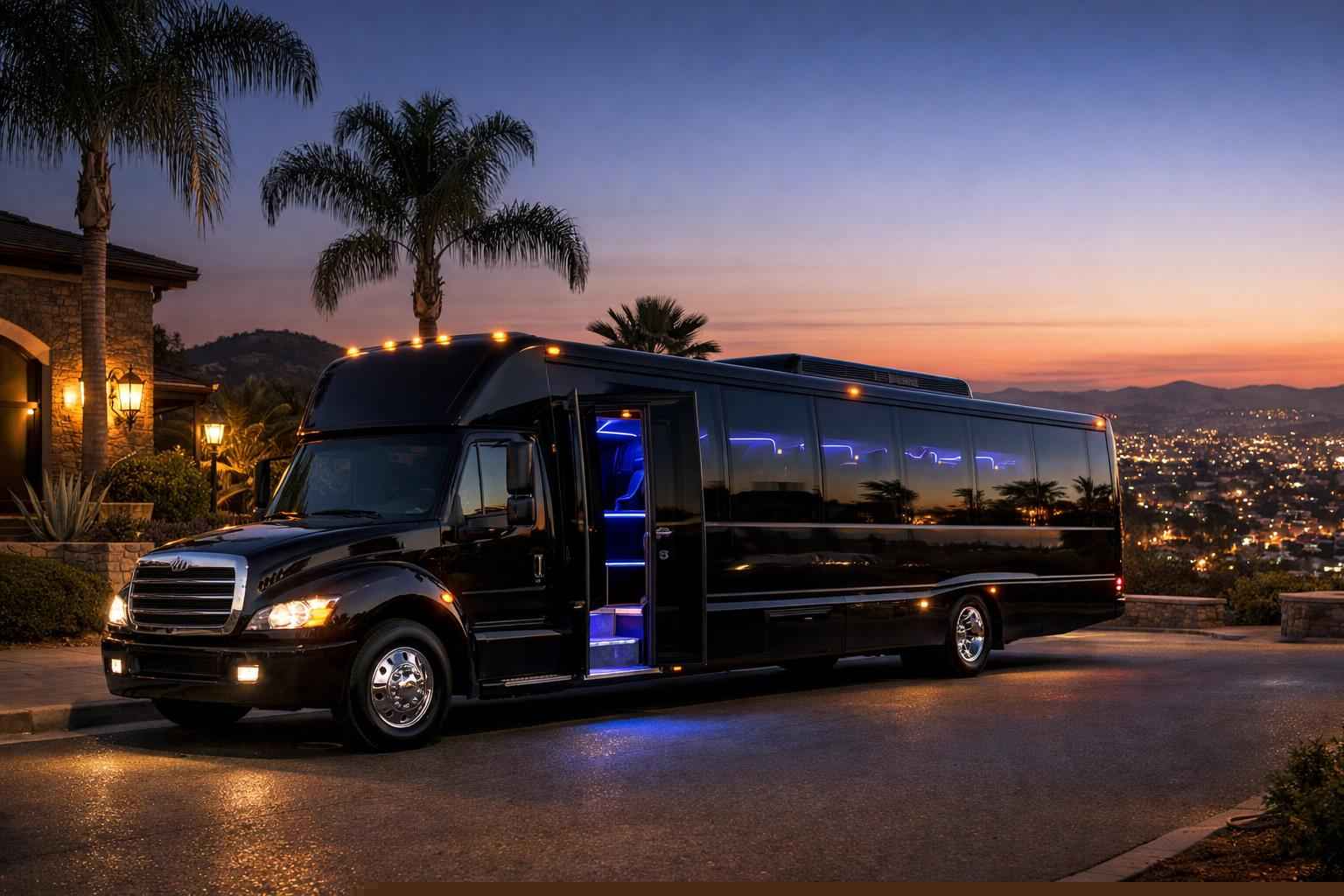 Black Party Bus Rental Services In La Mesa California