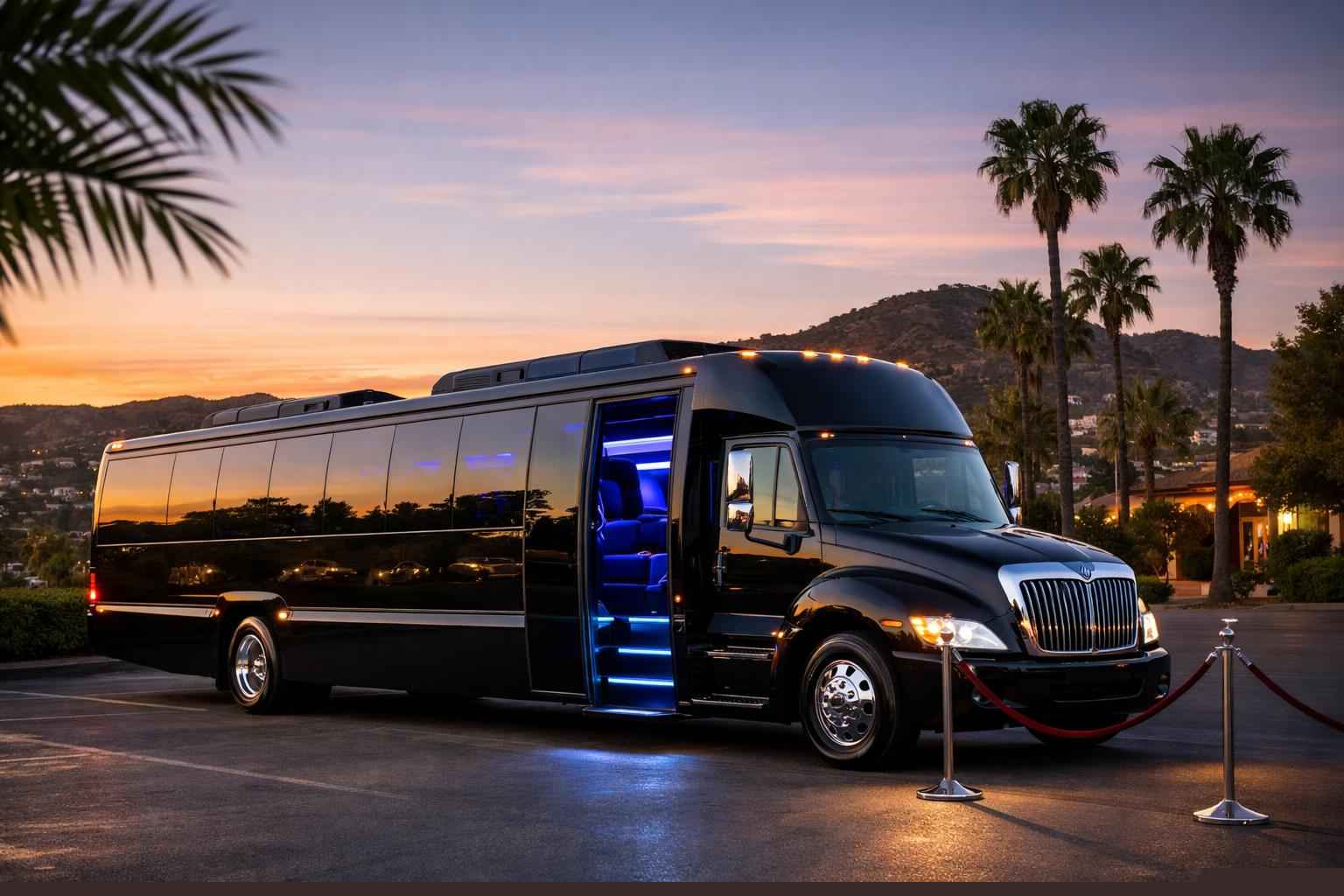 Black Party Bus Rental Services In Santee California