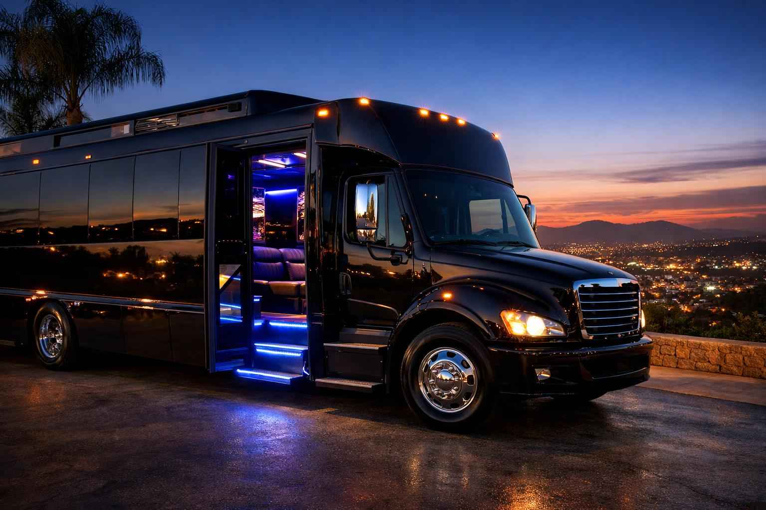 Black Party Bus Rental Vista Ca