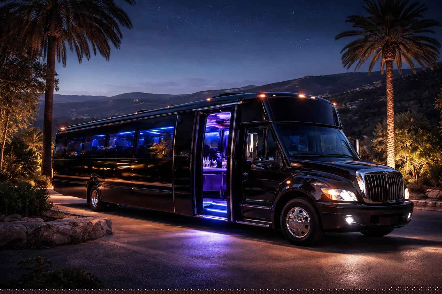 Black Party Bus Rental In Alpine California Black Party Bus Service Alpine Ca