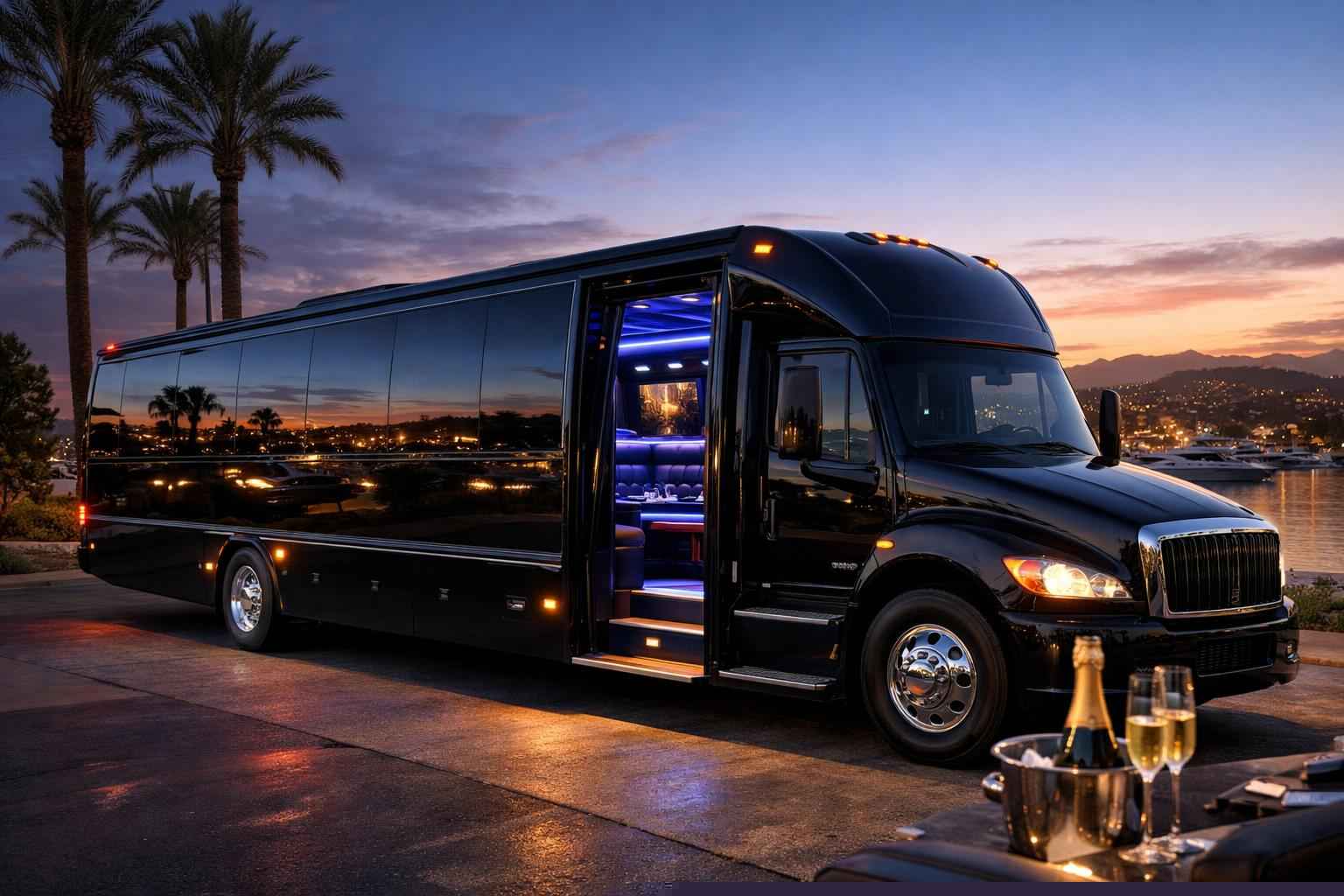 Black Party Bus Rental In Chula Vista California Black Party Bus Service Chula Vista Ca