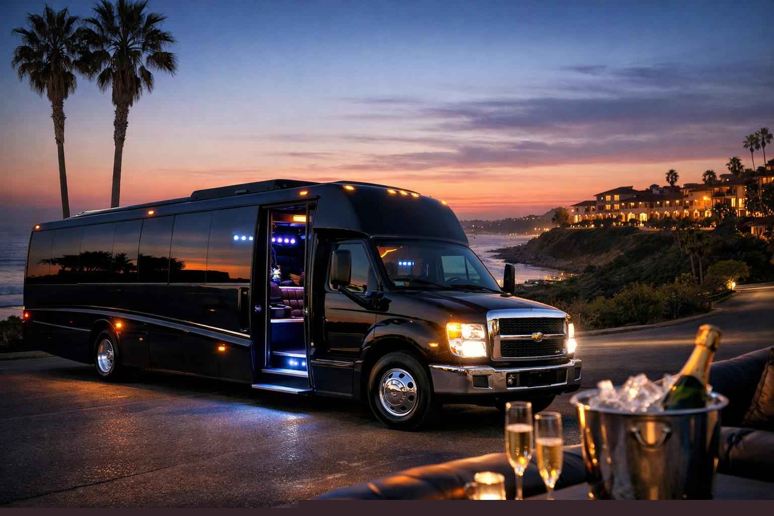 Black Party Bus Service Del Mar Ca