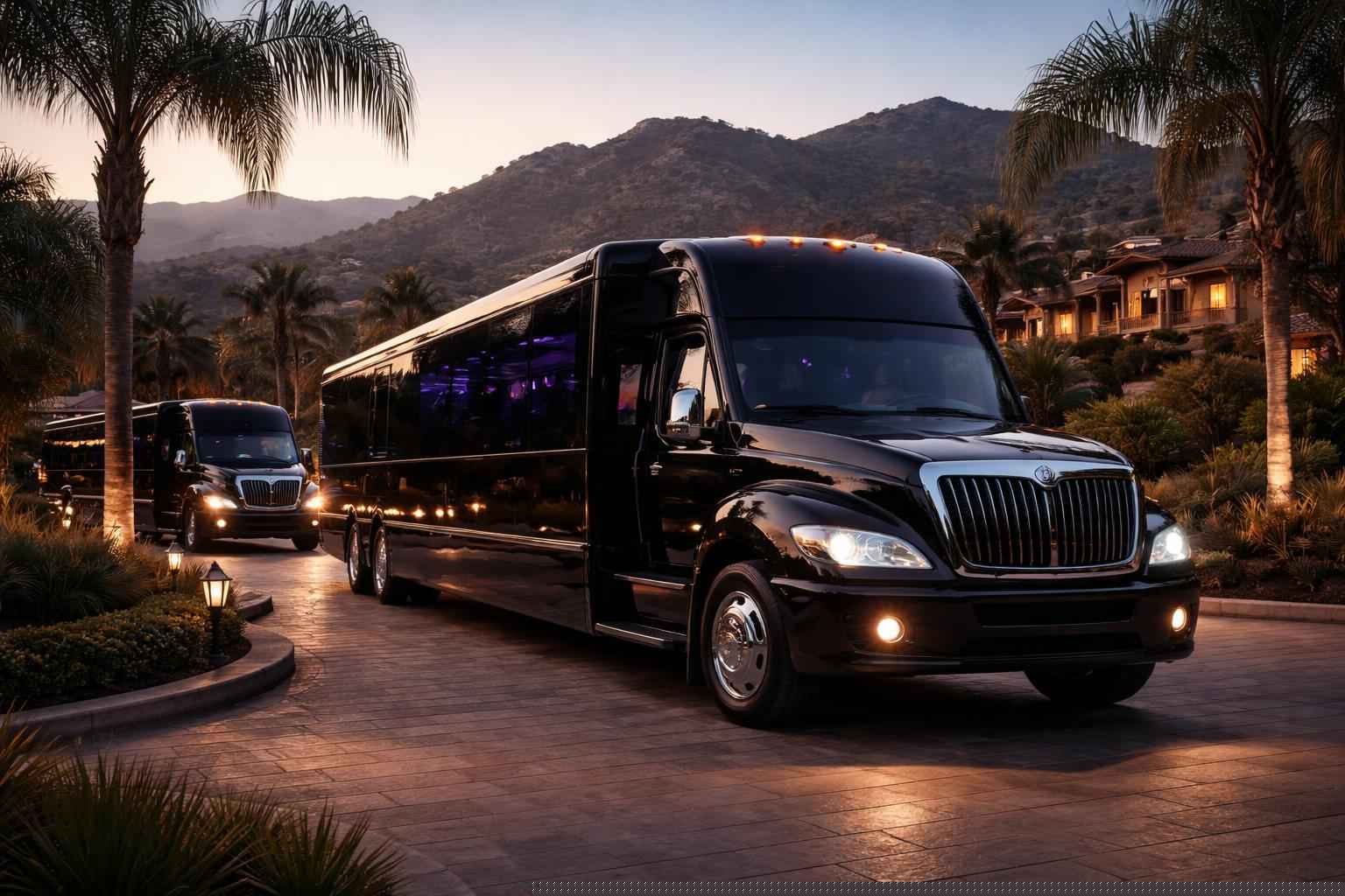 Black Party Bus Rental In Alpine California Black Party Buses In Alpine California