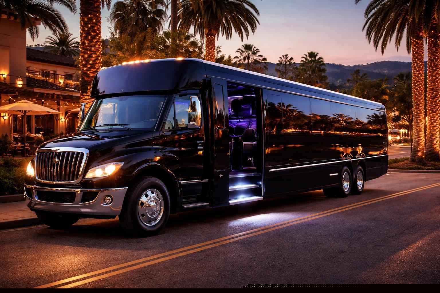 Black Party Bus Rental In Bostonia California Black Party Buses In Bostonia California