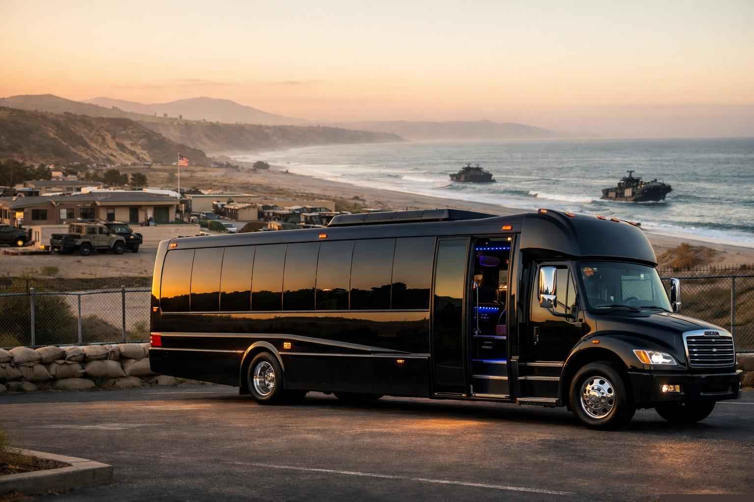 Black Party Bus Rental In Camp Pendleton South California Black Party Buses In Camp Pendleton South California