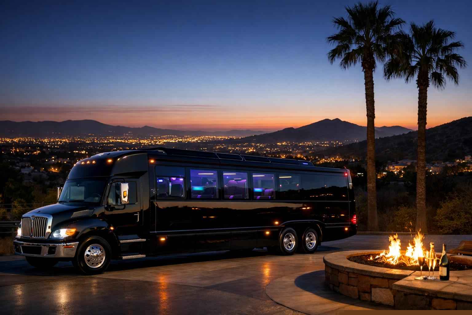Black Party Bus Rental In Poway California Black Party Buses In Poway California