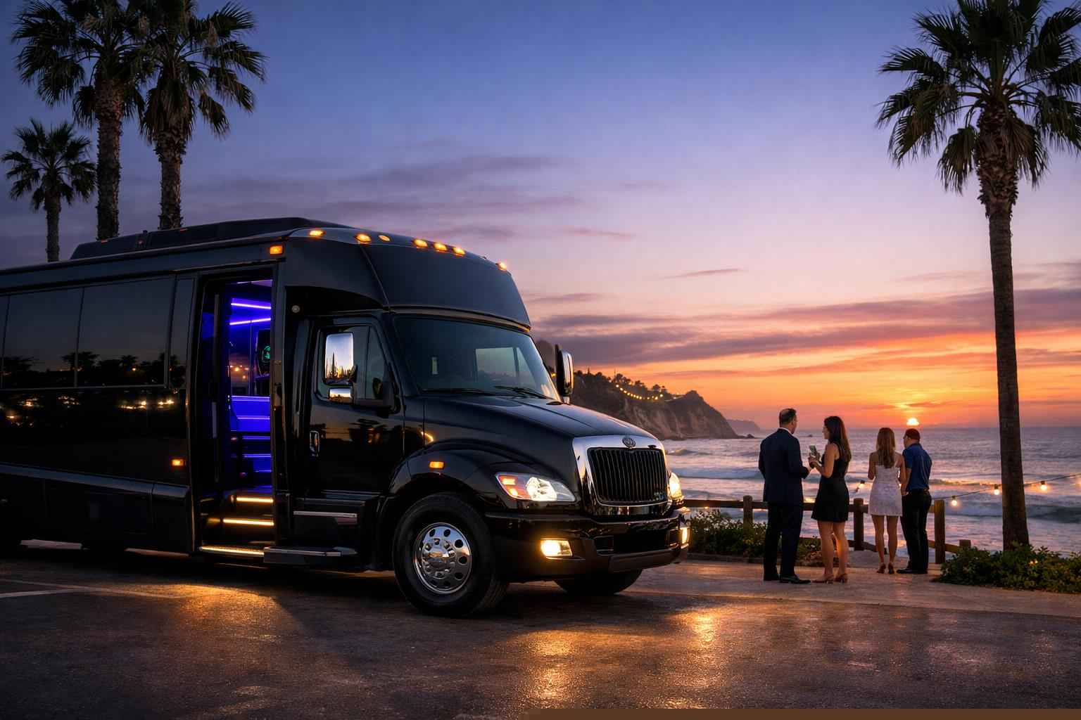 Black Party Buses In Solana Beach California