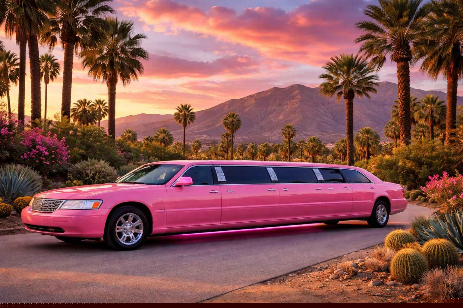 Borrego Springs California Pink Limos