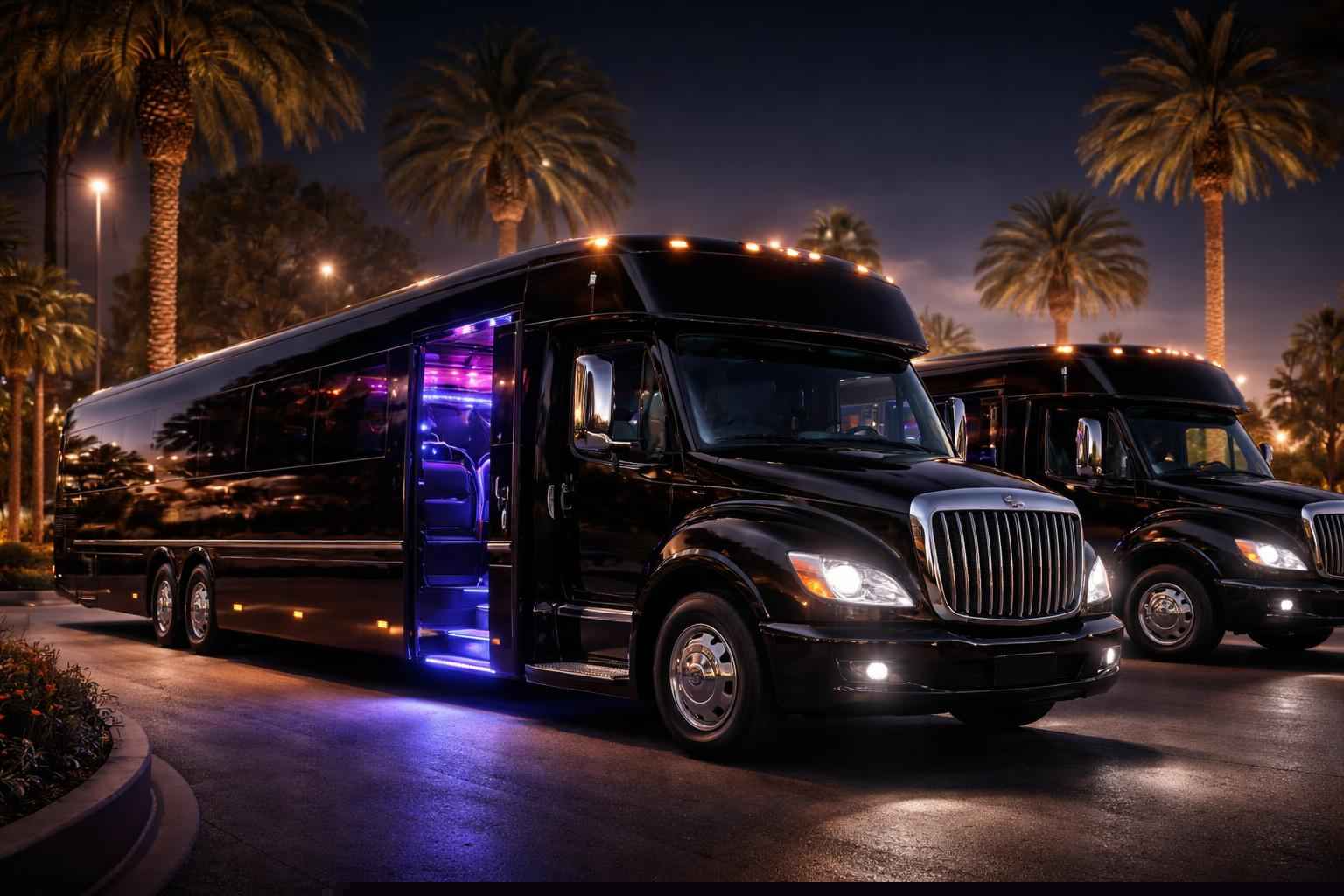 Black Party Bus Rental In Bostonia California Bostonia California Black Party Buses