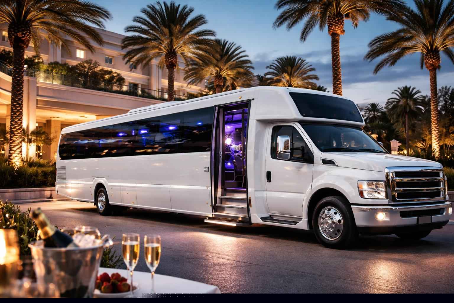 Bostonia California White Party Bus Service