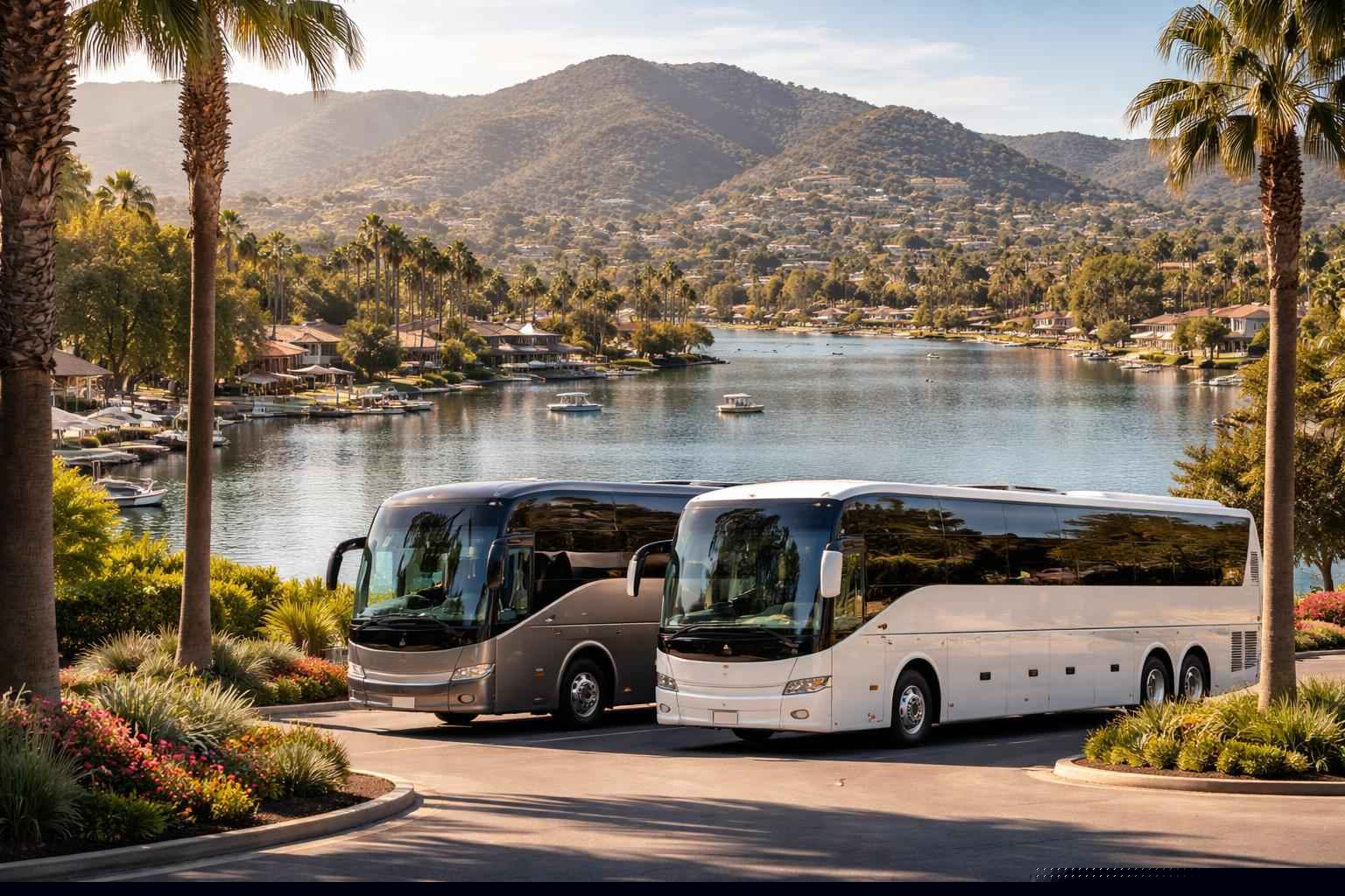 Buses In Lake San Marcos California