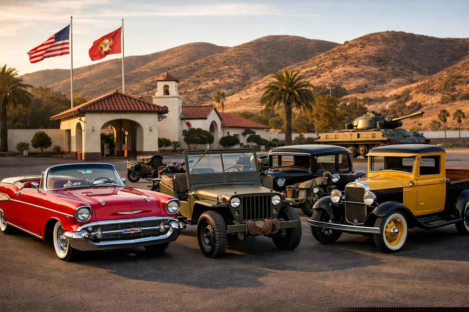 Antique Vehicle Rental With Driver In Camp Pendleton Mainside California Camp Pendleton Mainside California Antique Vehicles