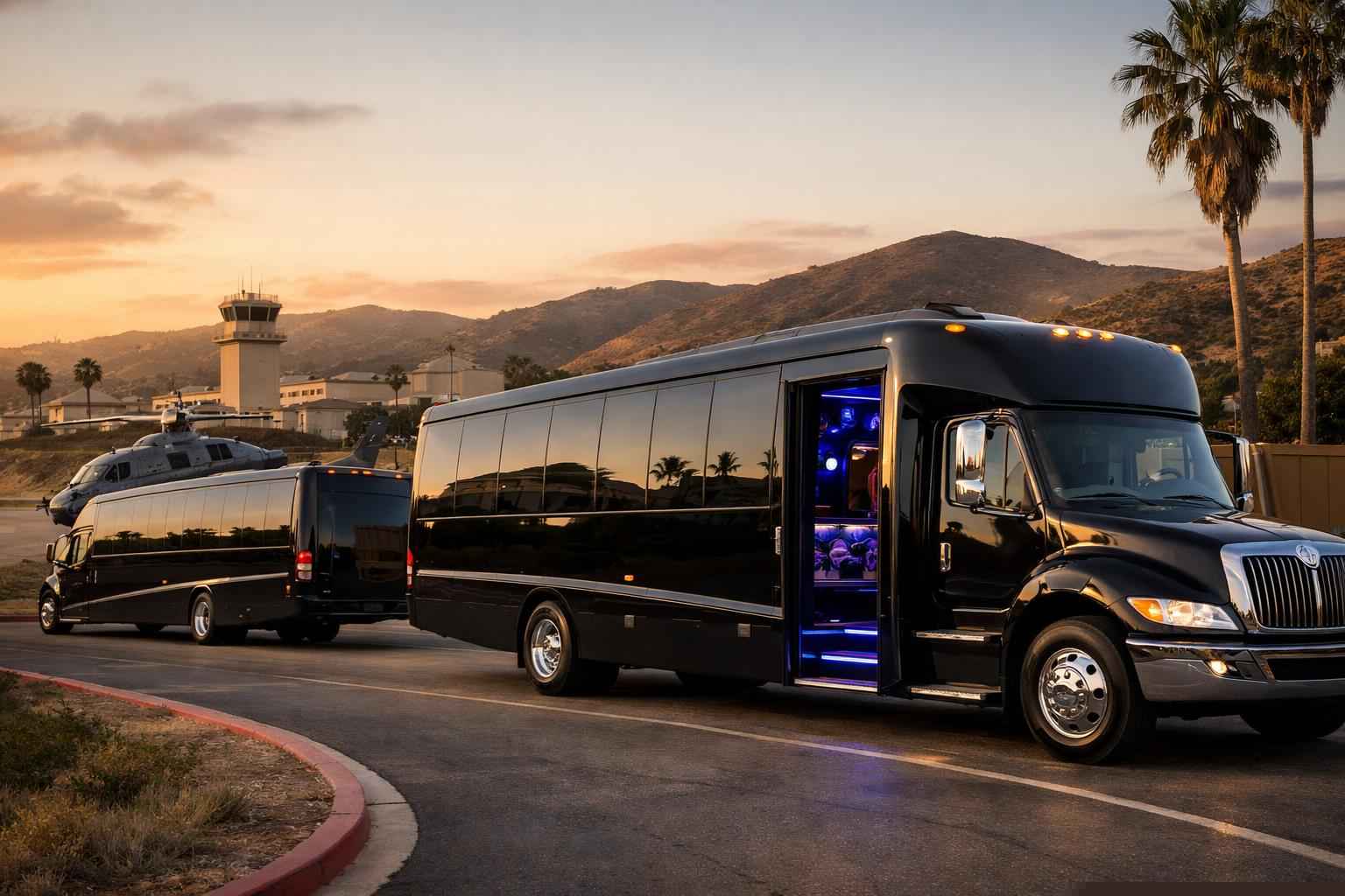 Black Party Bus Rental In Camp Pendleton Mainside California Camp Pendleton Mainside California Black Party Buses