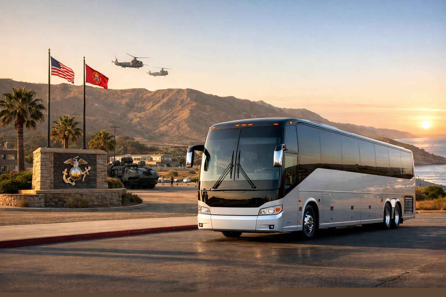 Charter Bus Rental In Camp Pendleton Mainside California Camp Pendleton Mainside California Charter Bus Service