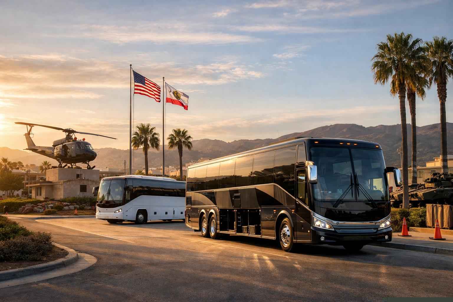 Charter Bus Rental In Camp Pendleton Mainside California Camp Pendleton Mainside California Charter Buses