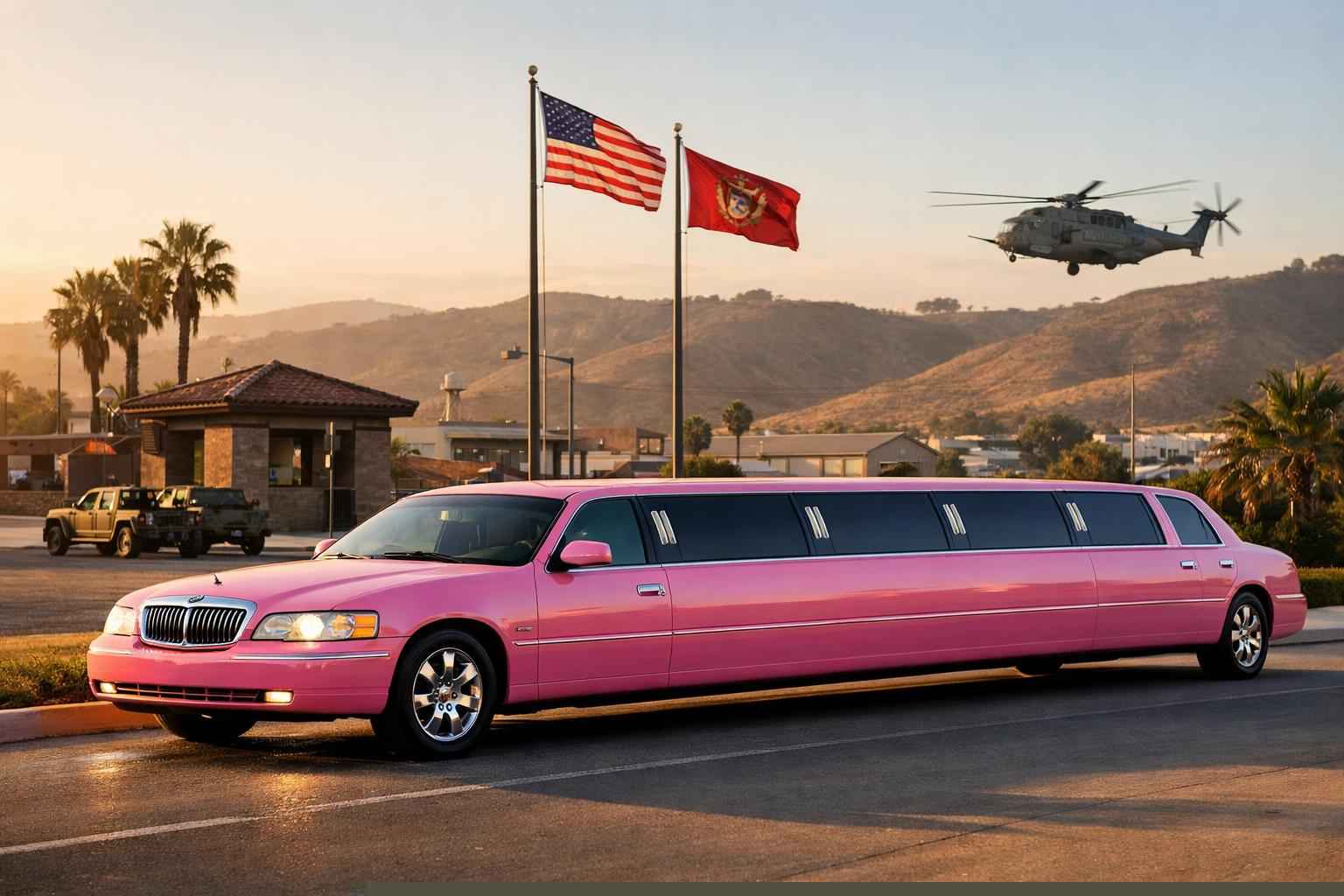 Camp Pendleton Mainside California Pink Limo Service