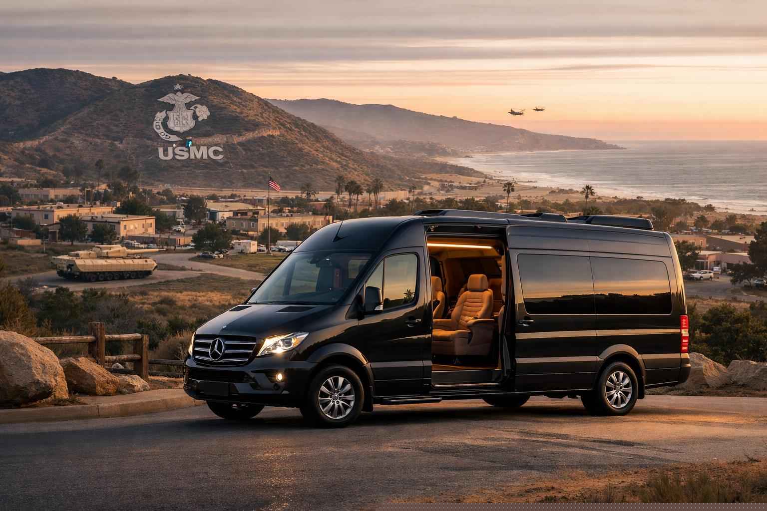 Sprinter Van Rental With Driver In Camp Pendleton Mainside California Camp Pendleton Mainside California Sprinter Van Service