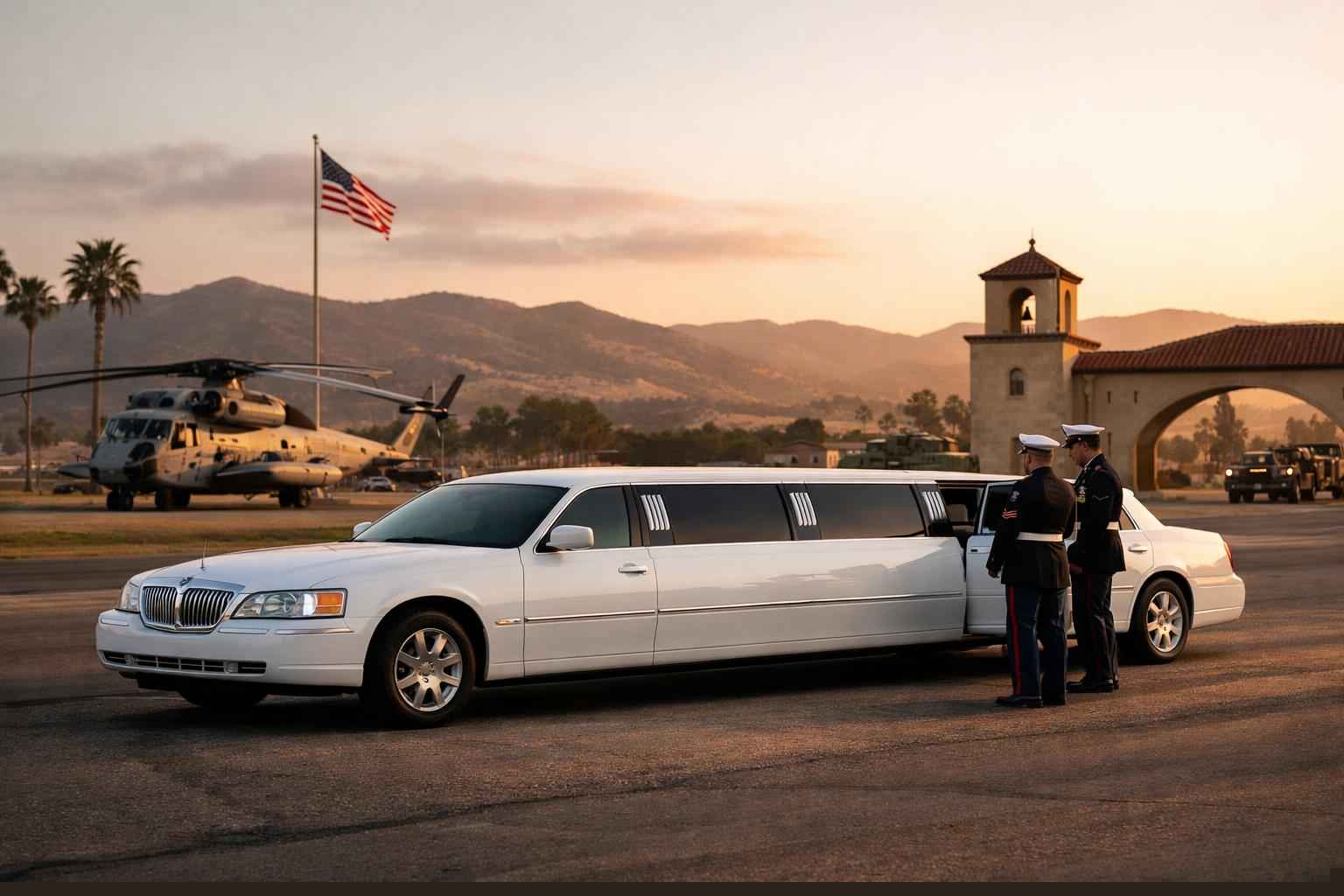 White Limo Rental In Camp Pendleton Mainside California Camp Pendleton Mainside California White Limo Service