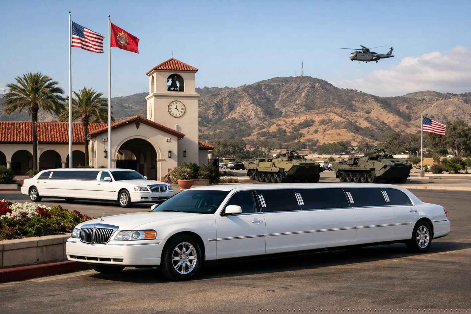 White Limo Rental In Camp Pendleton Mainside California Camp Pendleton Mainside California White Limos