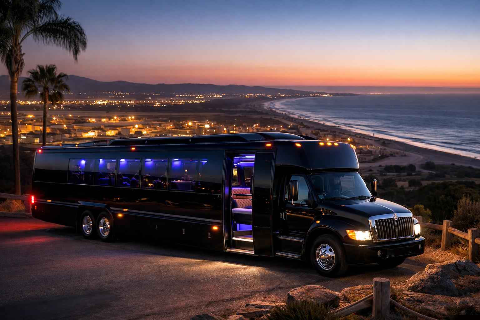 Black Party Bus Rental In Camp Pendleton South California Camp Pendleton South California Black Party Bus Service