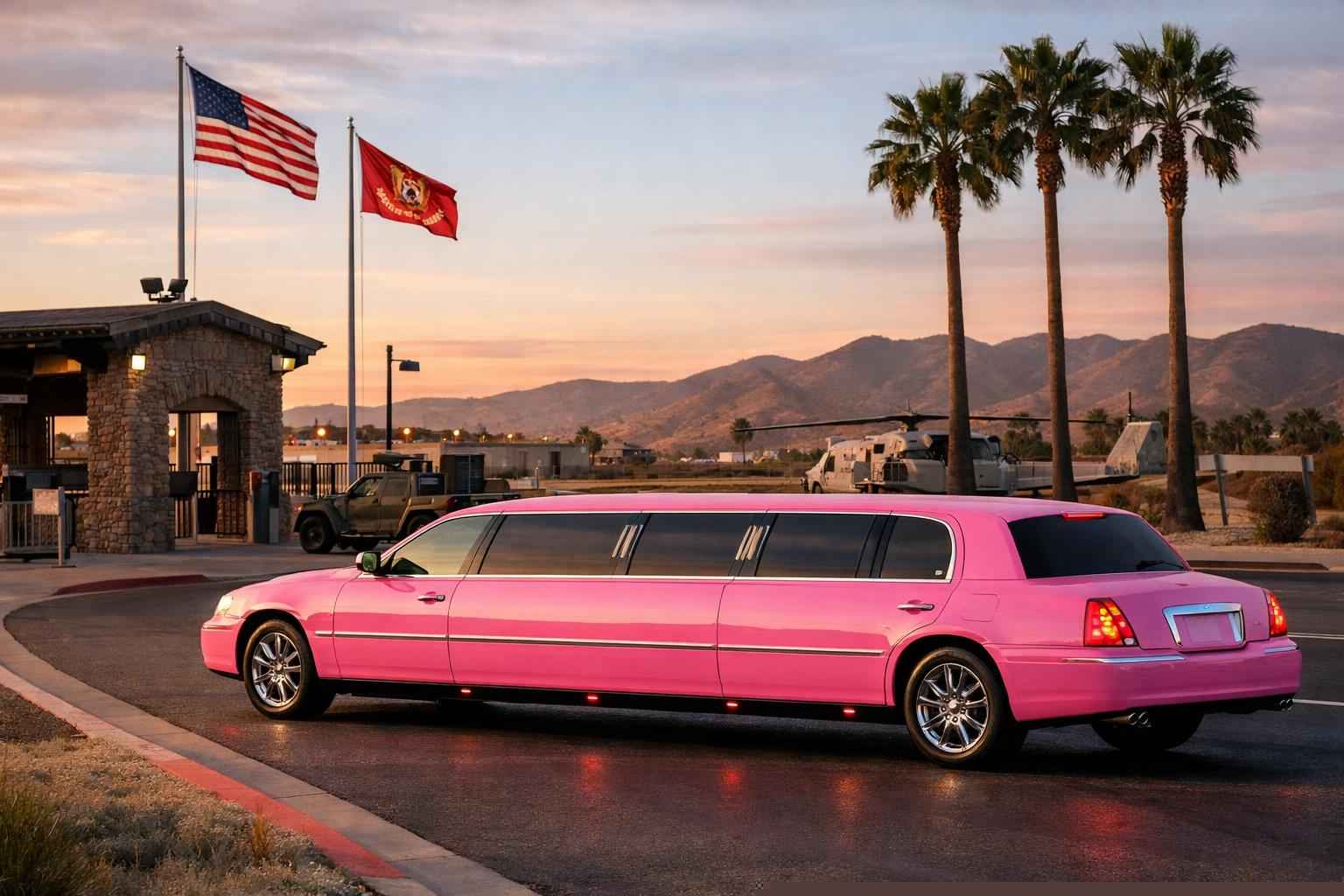 Camp Pendleton South California Pink Limo Service