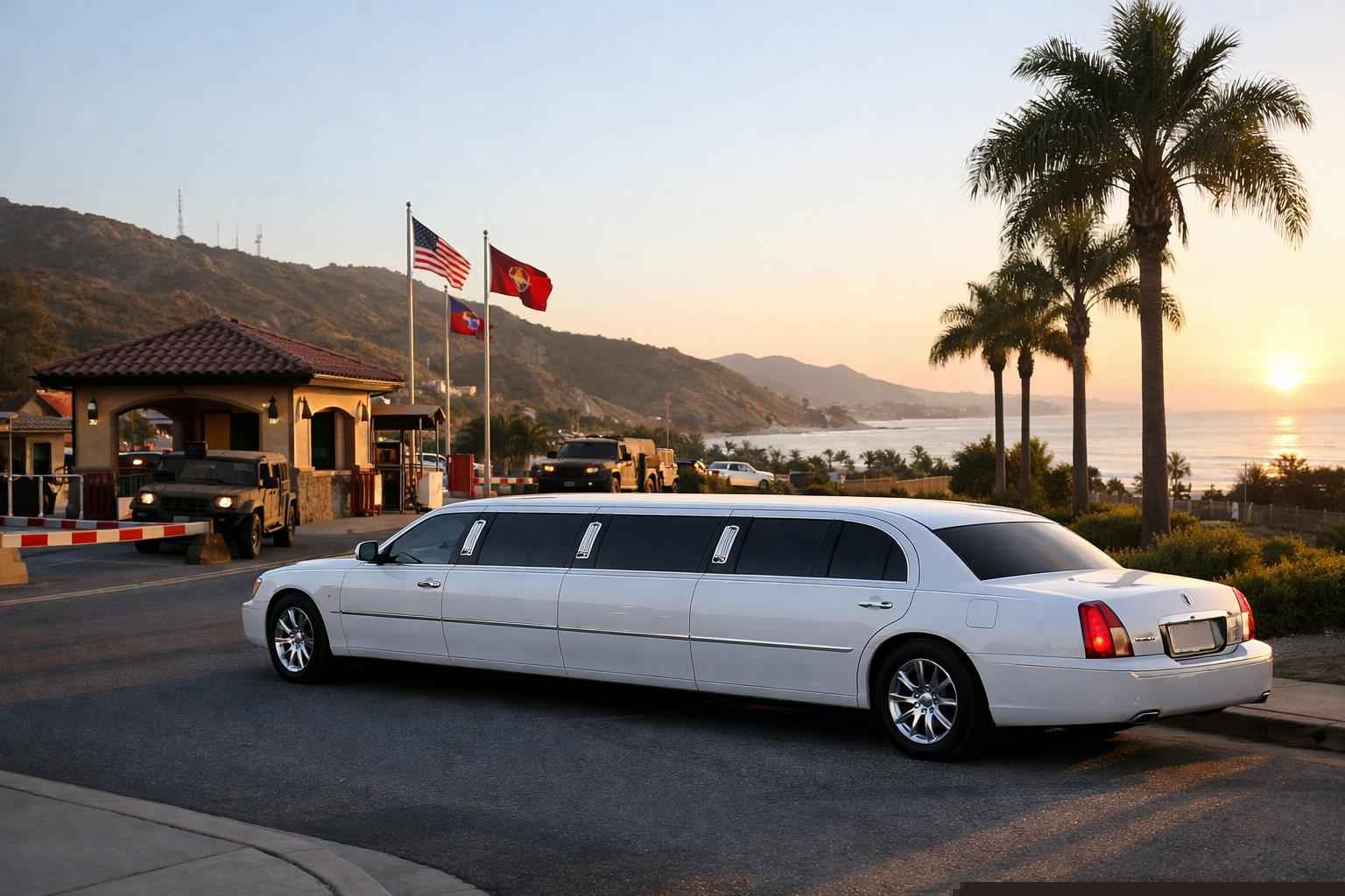 Camp Pendleton South California White Limo Service