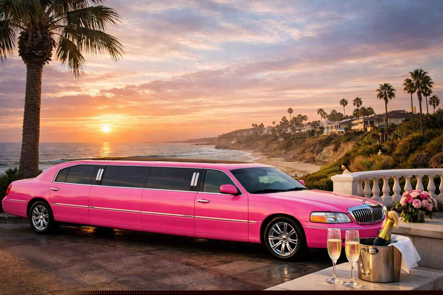 Carlsbad California Pink Limo Rental