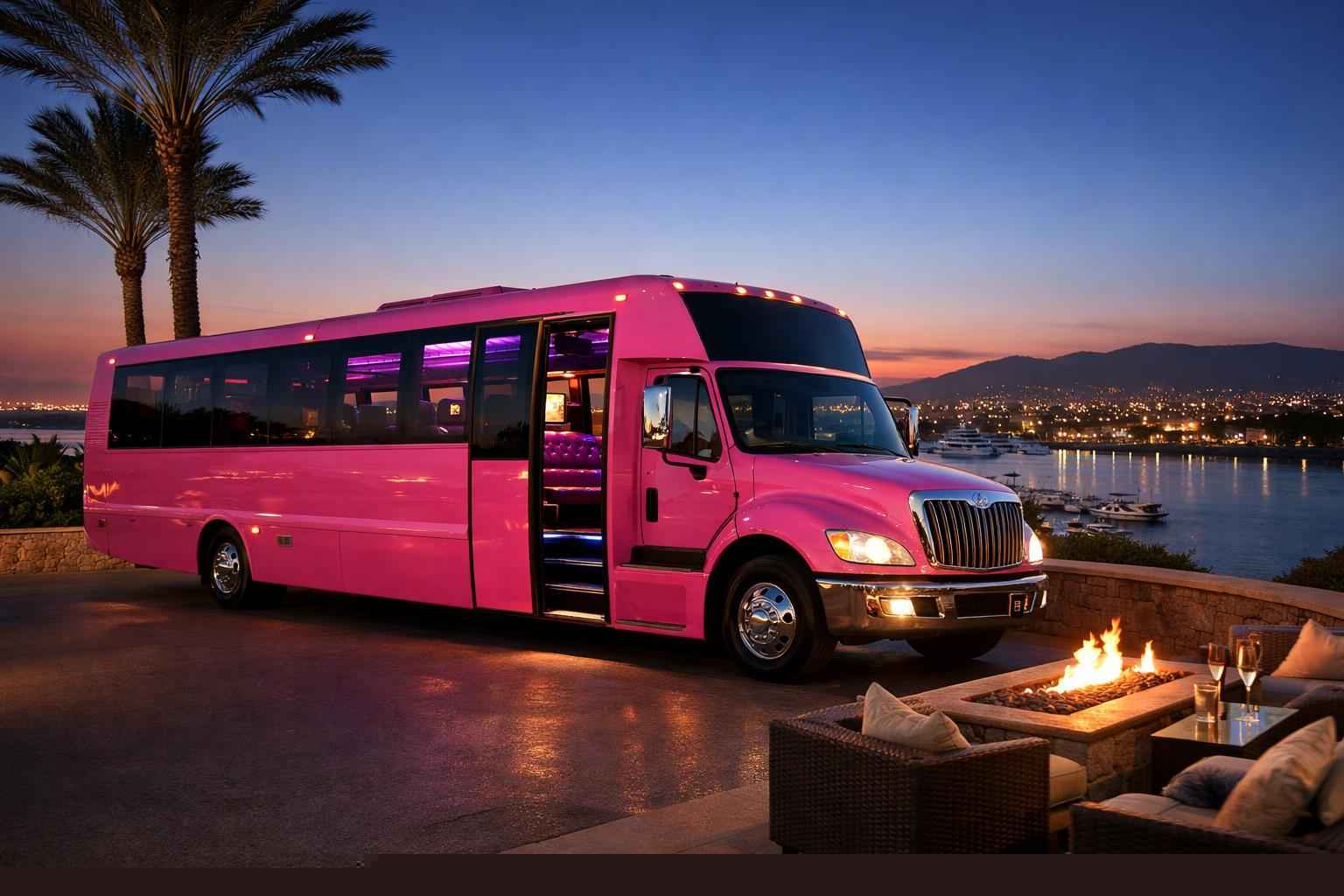 Chula Vista California Pink Party Bus Rental