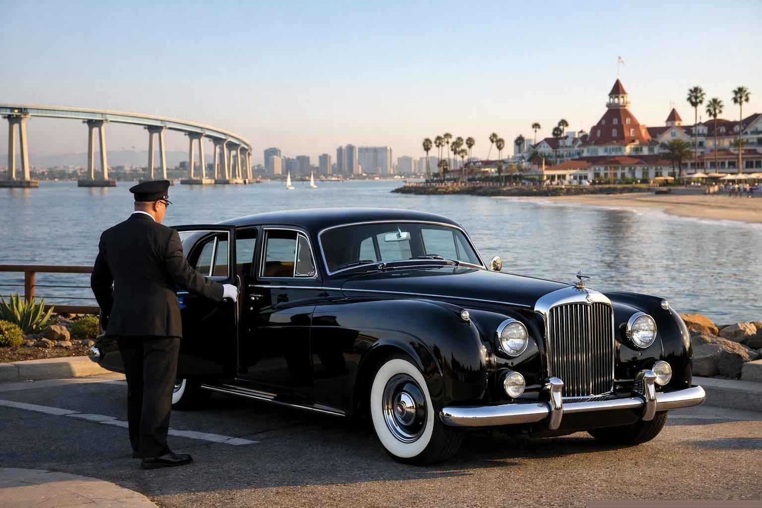 Classic Car Chauffeur Service In Coronado California Classic Car Chauffeur Service Near Me Coronado Ca