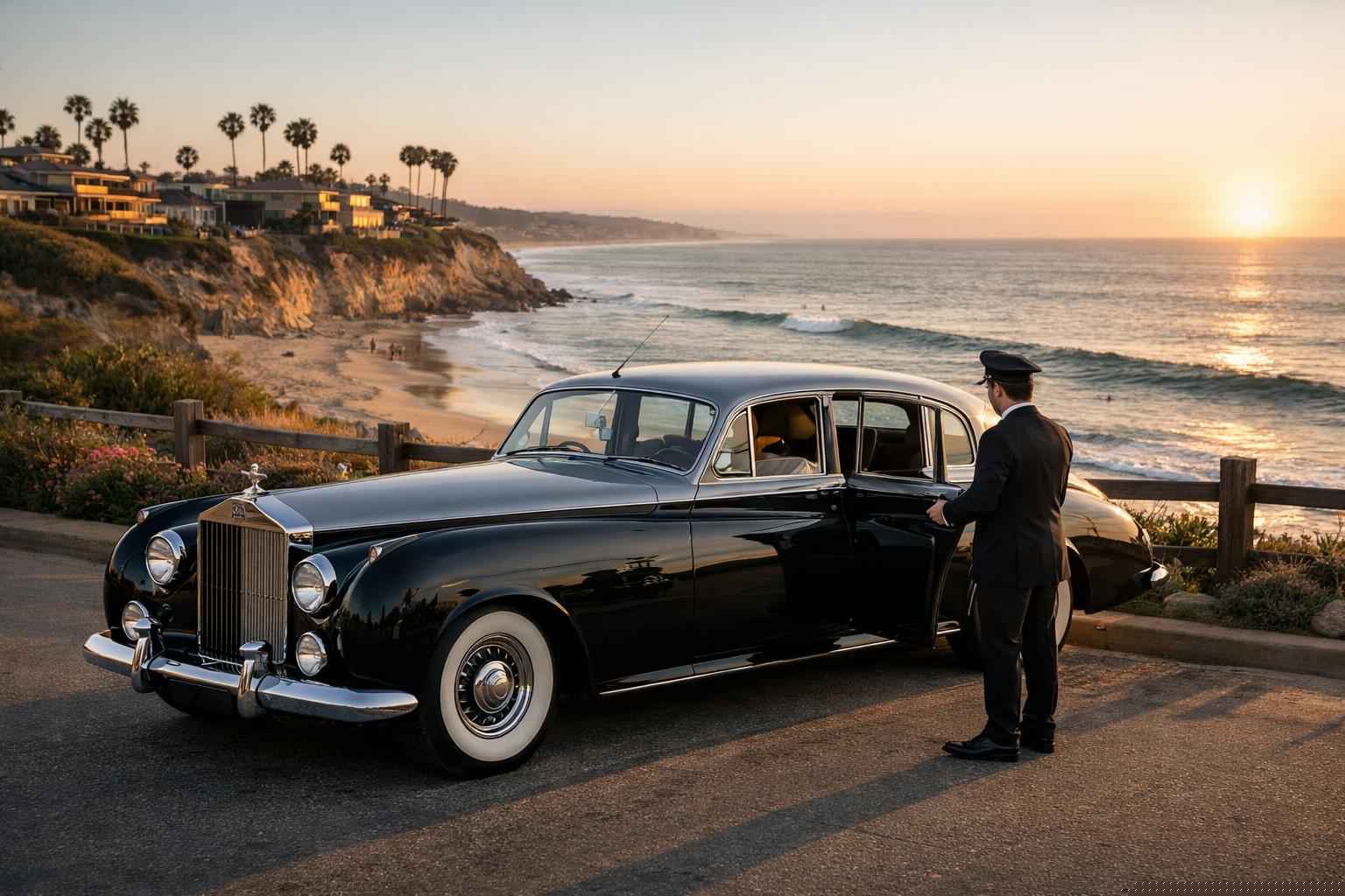 Classic Car Chauffeur Service In Solana Beach California Classic Cars With Chauffeur In Solana Beach California