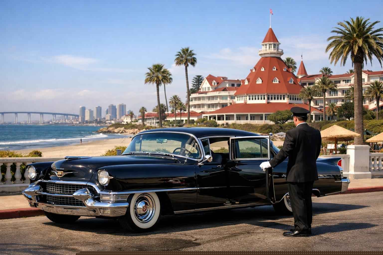 Classic Car Chauffeur Service In Coronado California Coronado California Classic Car Chauffeur Service