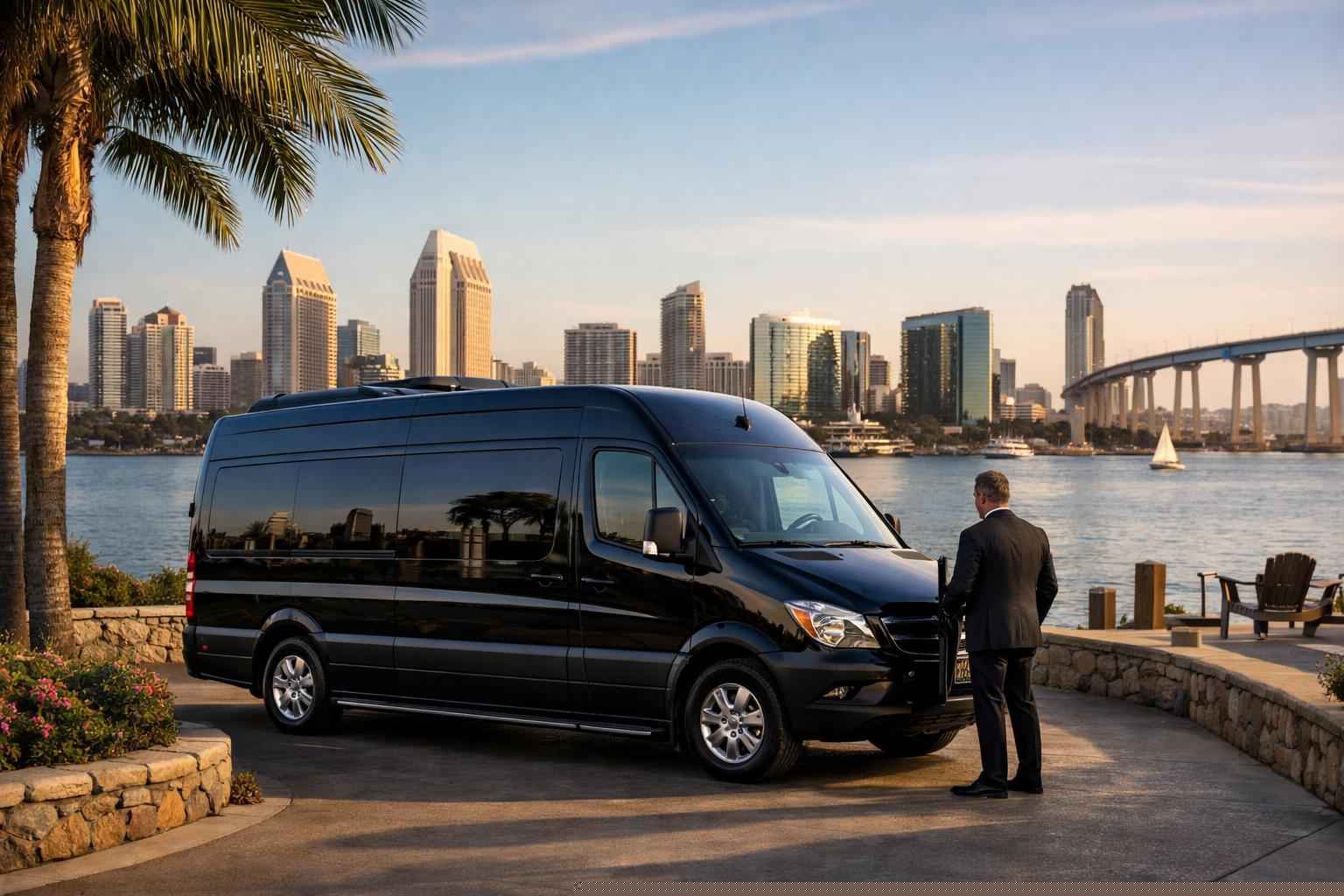 Passenger Van With Driver In Coronado California Coronado California Passenger Van With Driver