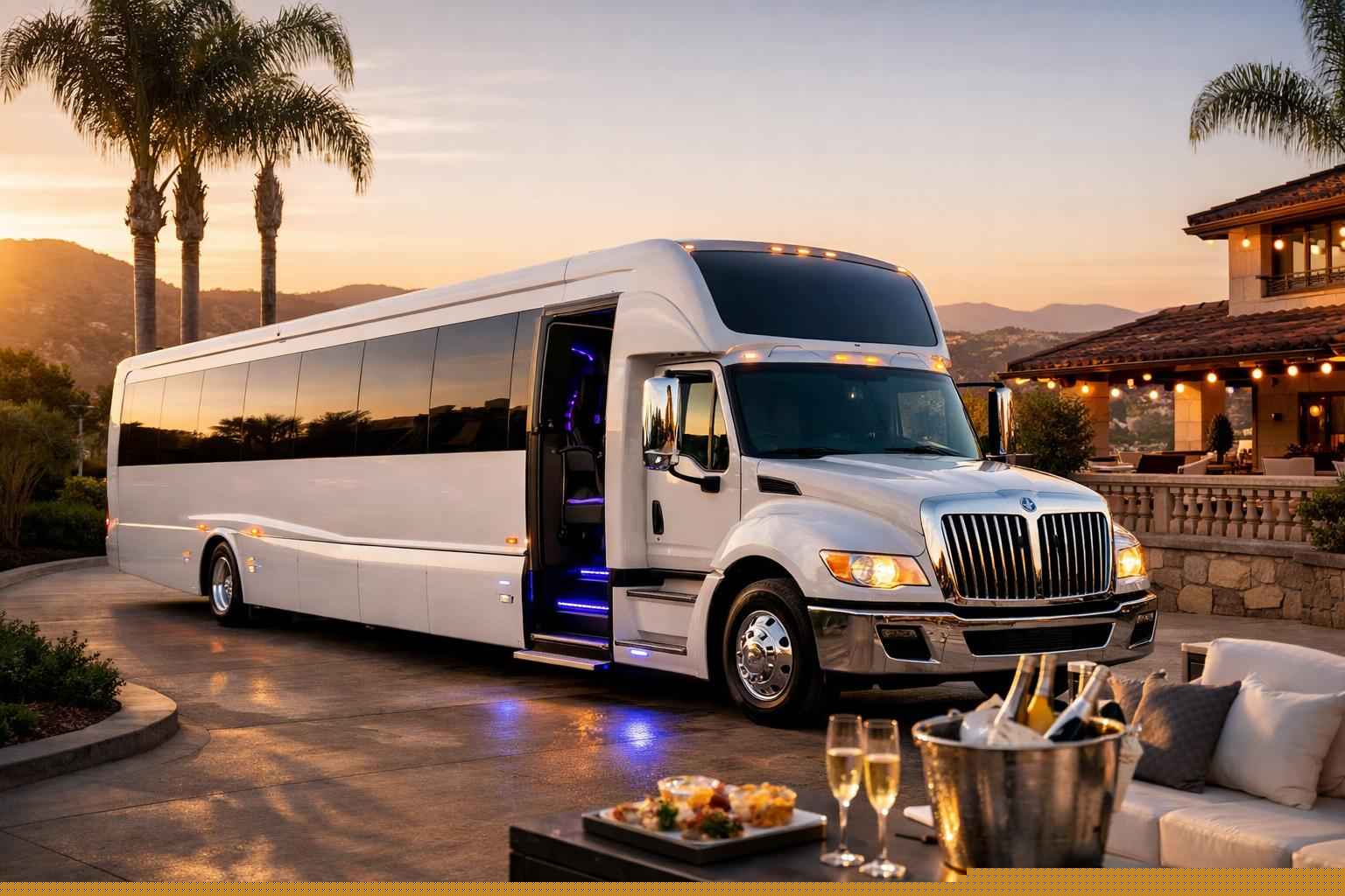 El Cajon California White Party Bus Rental