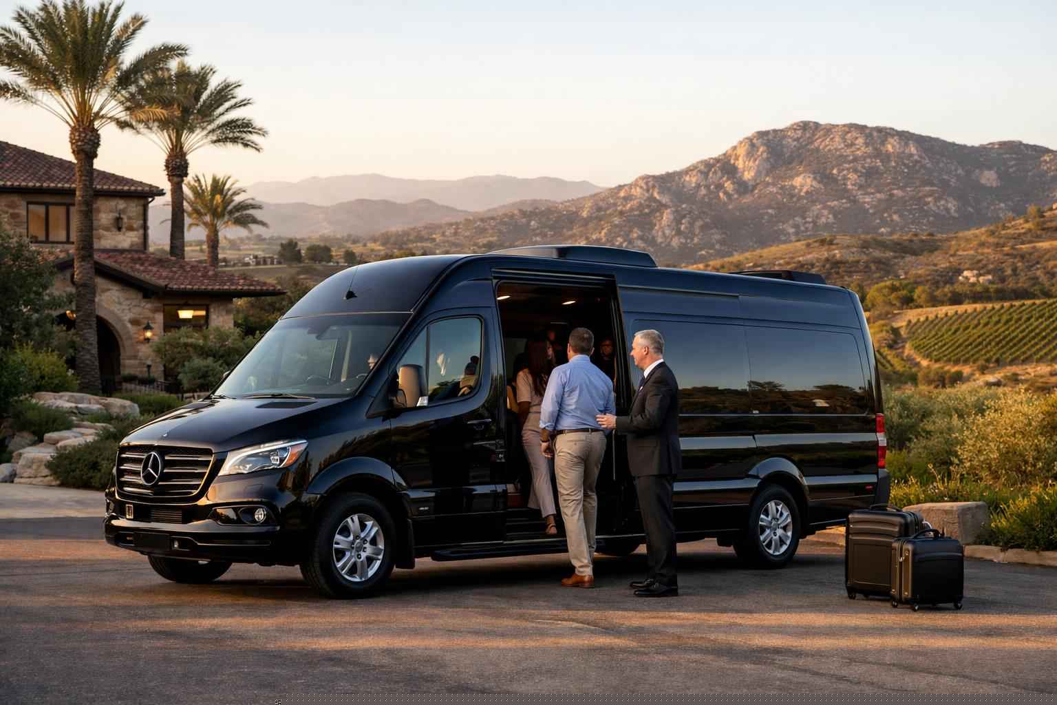 Escondido California Passenger Van With Driver